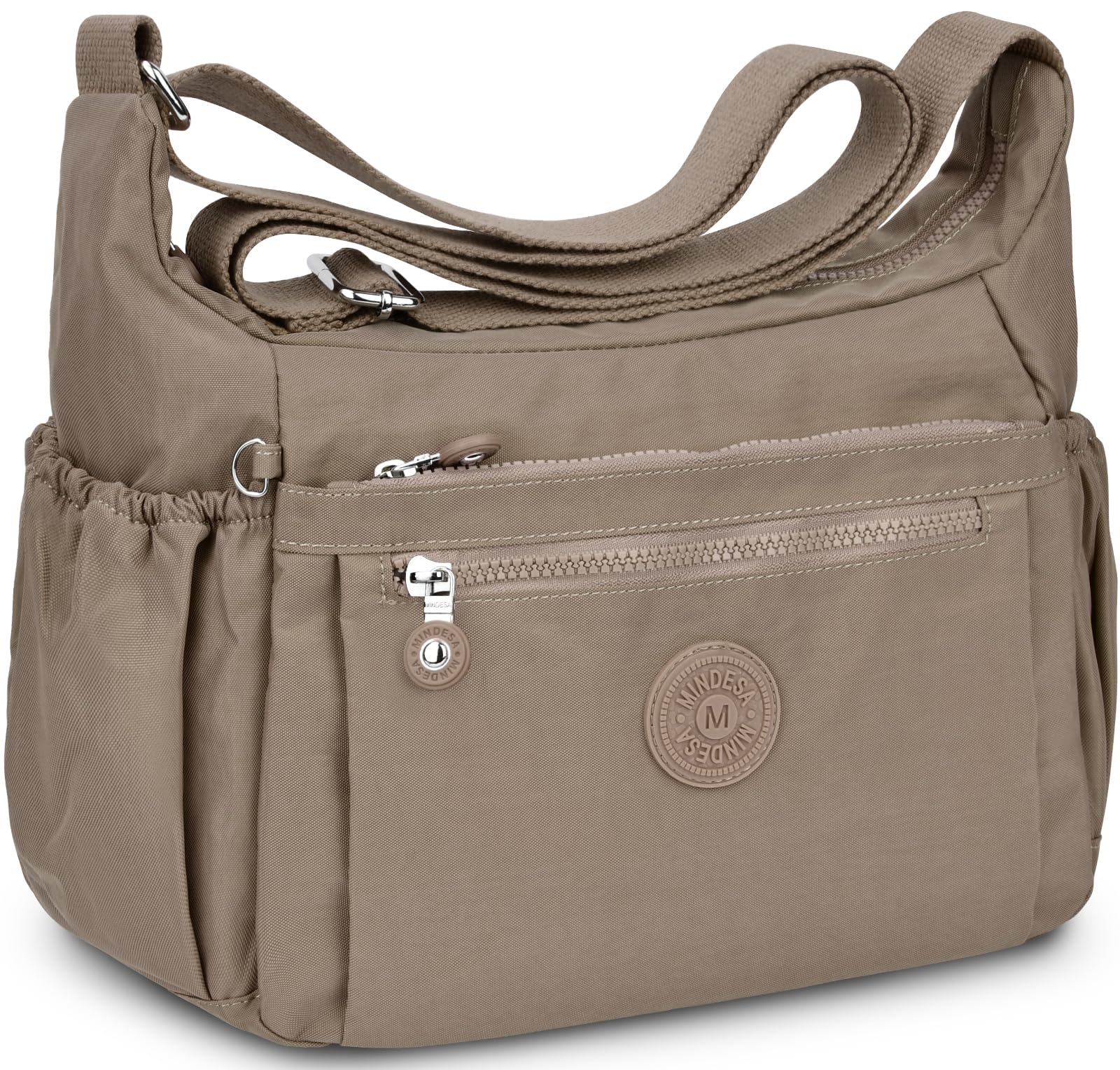TEUEN Nylon Crossbody Bags for Women Waterproof Lightweight Large Travel Purses Multi-Pocket Pocketbooks Shoulder Bag