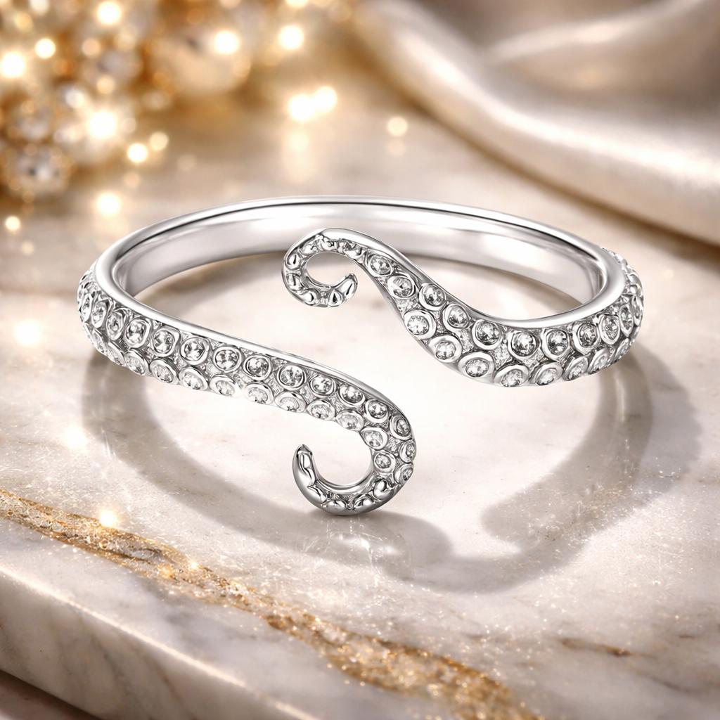 S925 Sterling Silver 0.2cm Platinum Plated Ring