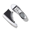 Iarus Womens high top Canvas Sneakers White Shoes for Womens Black Fashion Casual Shoes for Womens Walking Shoes(black11)