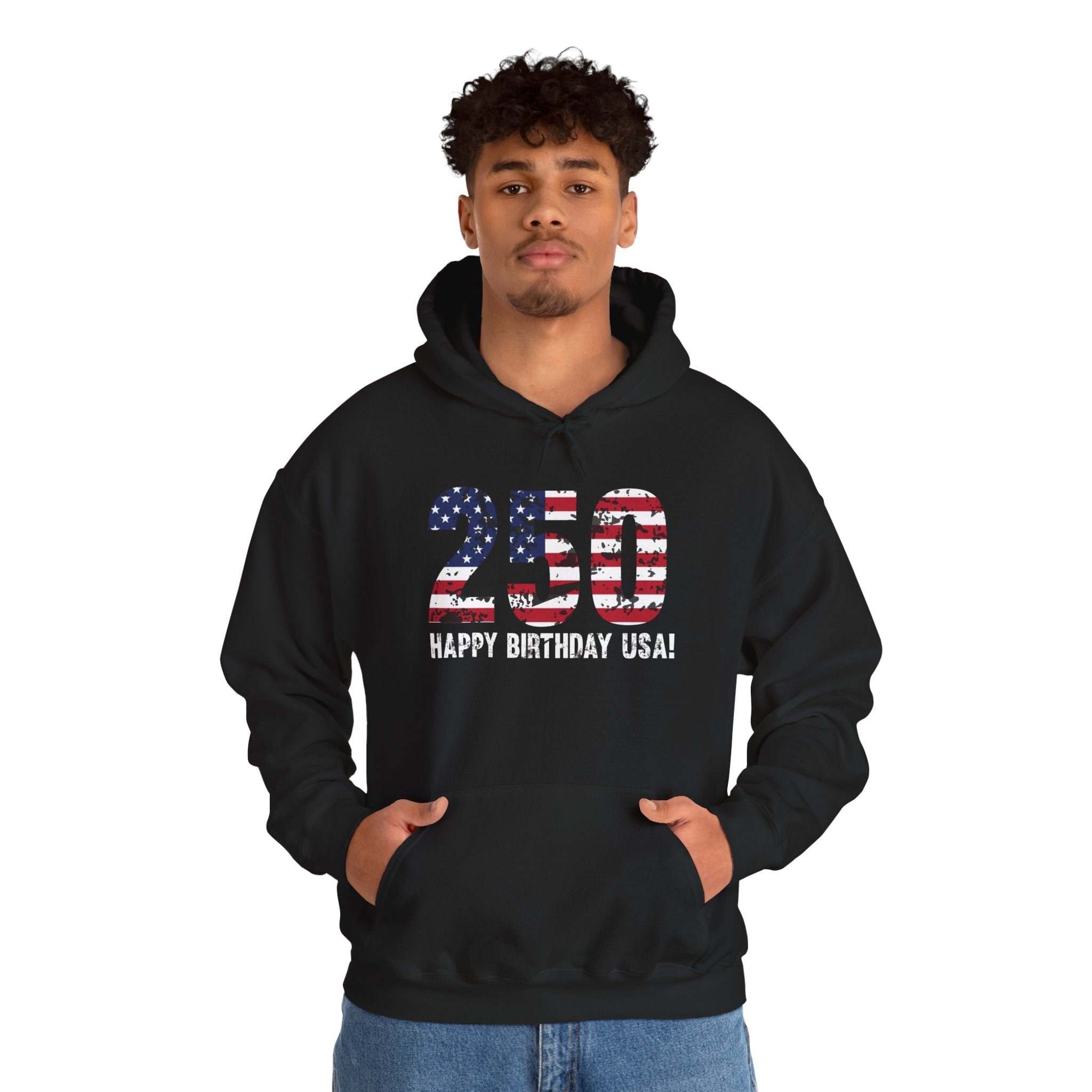 America 250 – 250 Happy Birthday USA Patriotic Pullover
