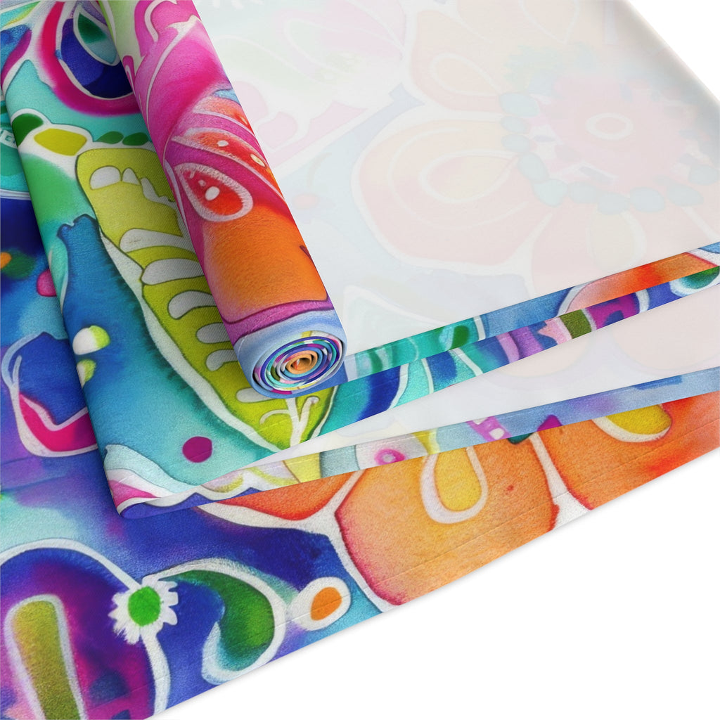 Bespattered Facade Colorful Flowers Table Runner (2 sizes)