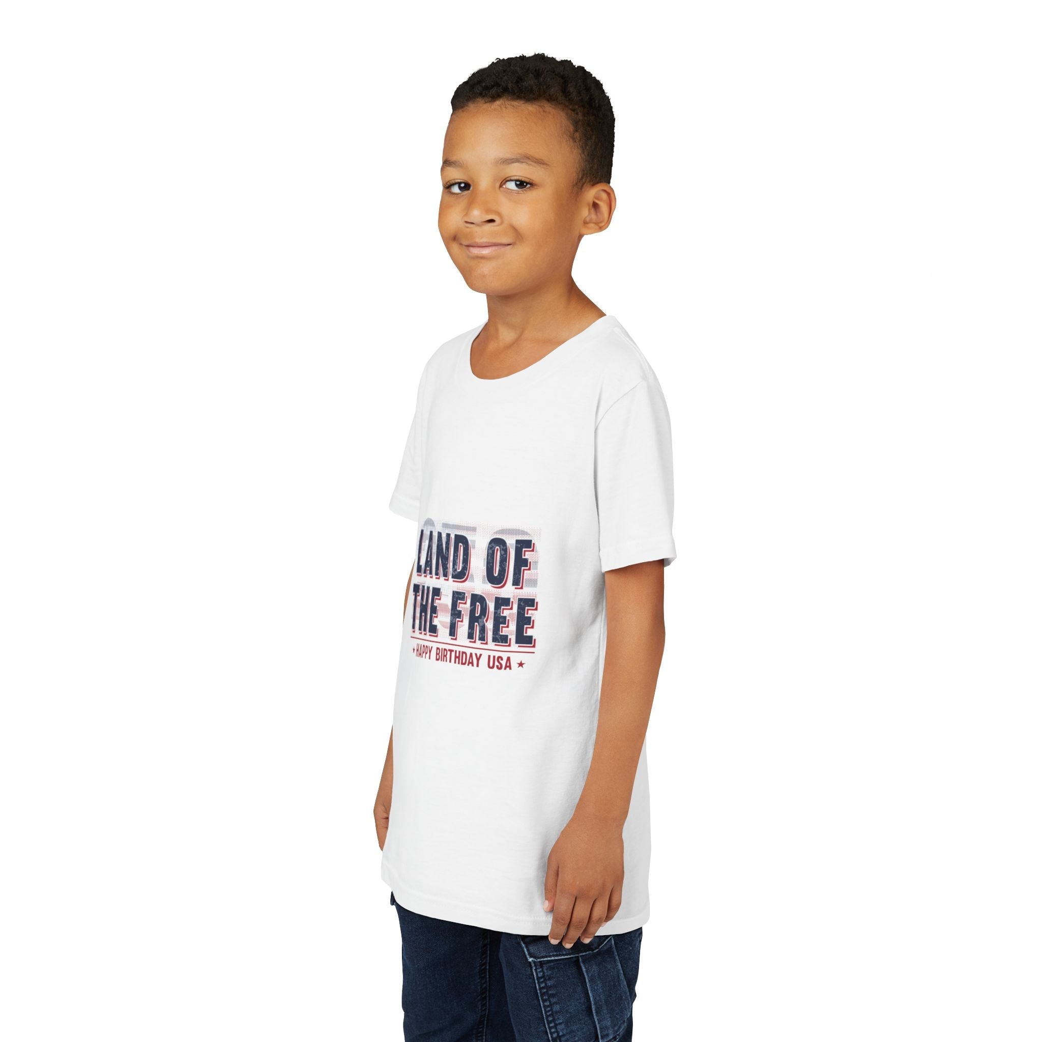 Youth Tee – "Land of the Free" Patriotic 4th of July Shirt