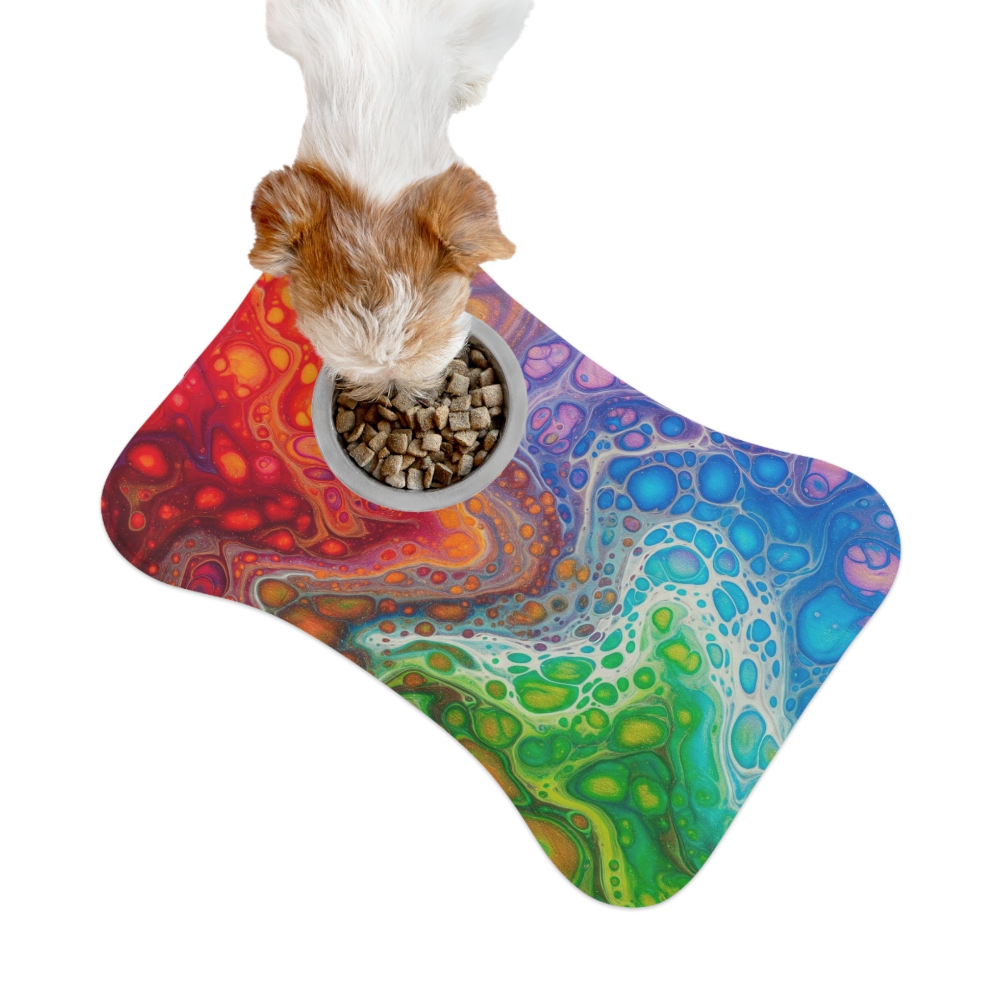 Bespattered Facade Colorful Flow Pet Feeding Mats (3 Shapes)