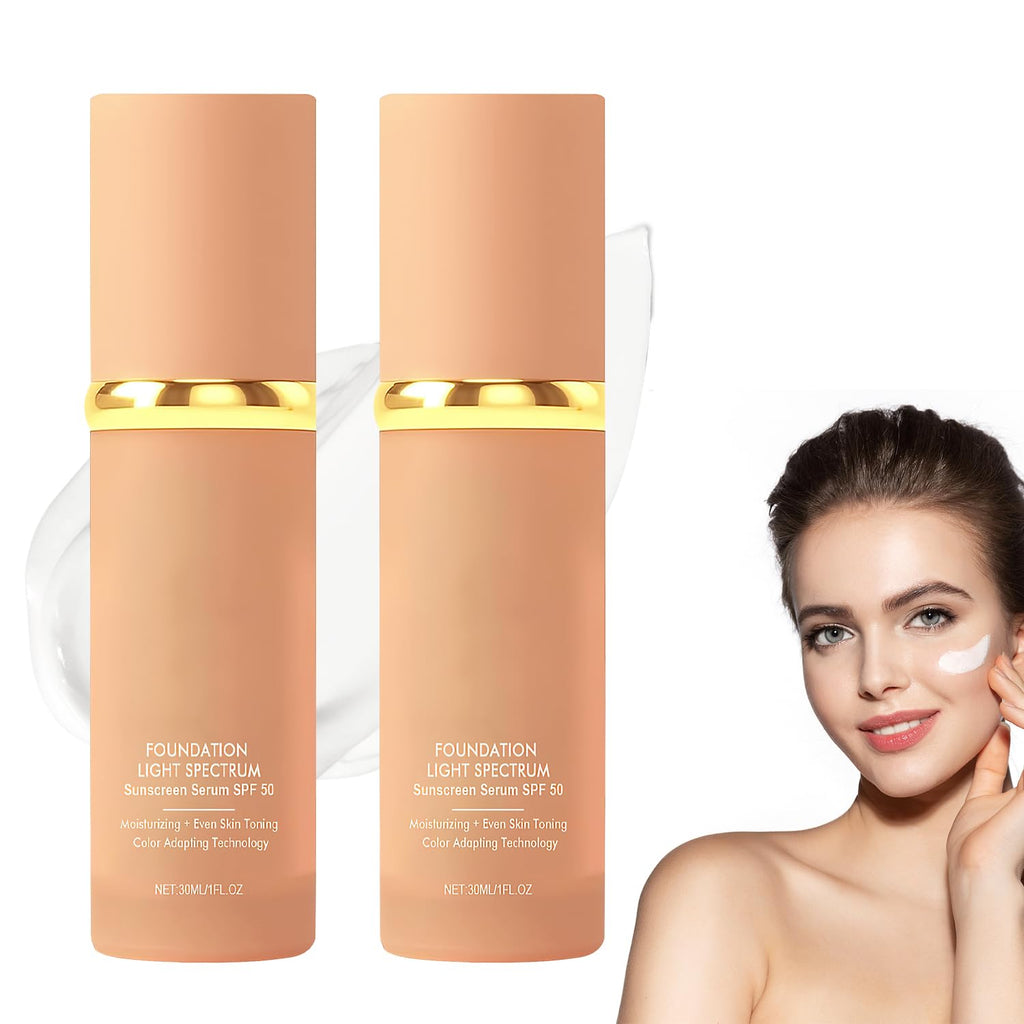 Match Cosmetics 4 in 1 Foundation Liquid Foundation 4 In 1 - Medium Spectrum Hydrating Medium Full Coverage Concealer with SPF 50+ Longwearing & Waterproof for Makeup (2Pcs 30 ml/1 Fl.oz)