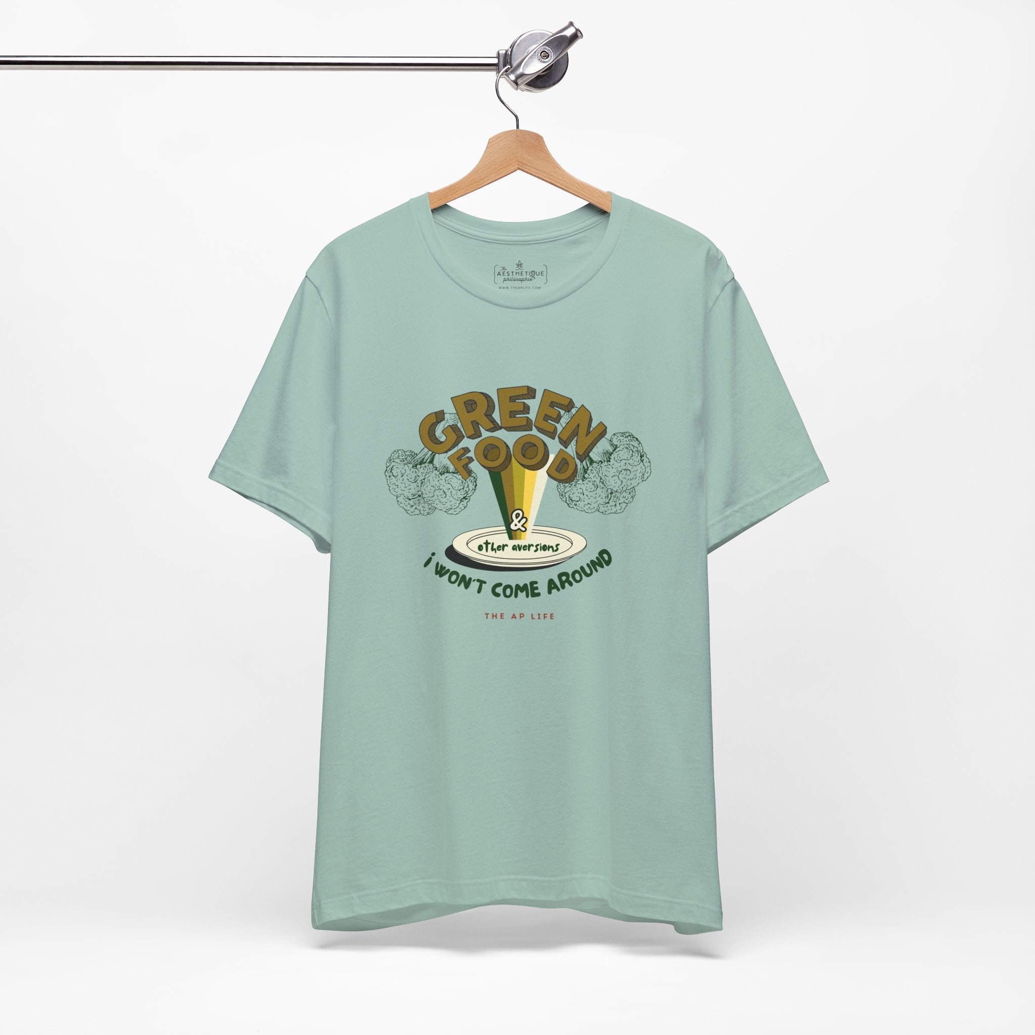 Green Food & Other Aversions I Won't Come Around - Autism/ARFID/SPD - Adult Unisex Jersey Tee