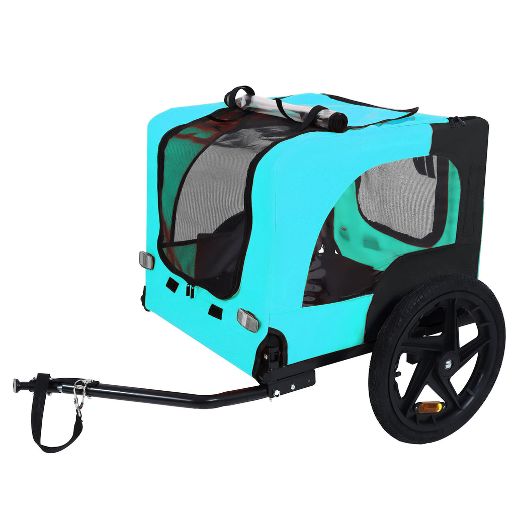 Pet Bike Trailer Dog Cart for Bicycle, Suitable for Small and Medium Pets, Easy Folding Cart Frame, Quick Release Wheel, Non-Slip Floor, Internal Leash