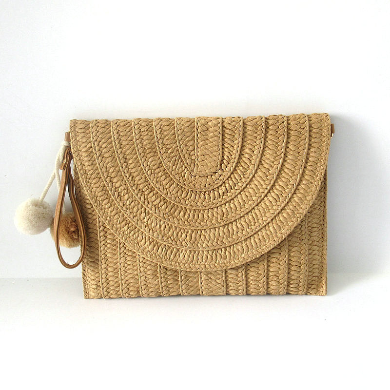 Retro Woven Women’s Clutch Crossbody Beach Bag
