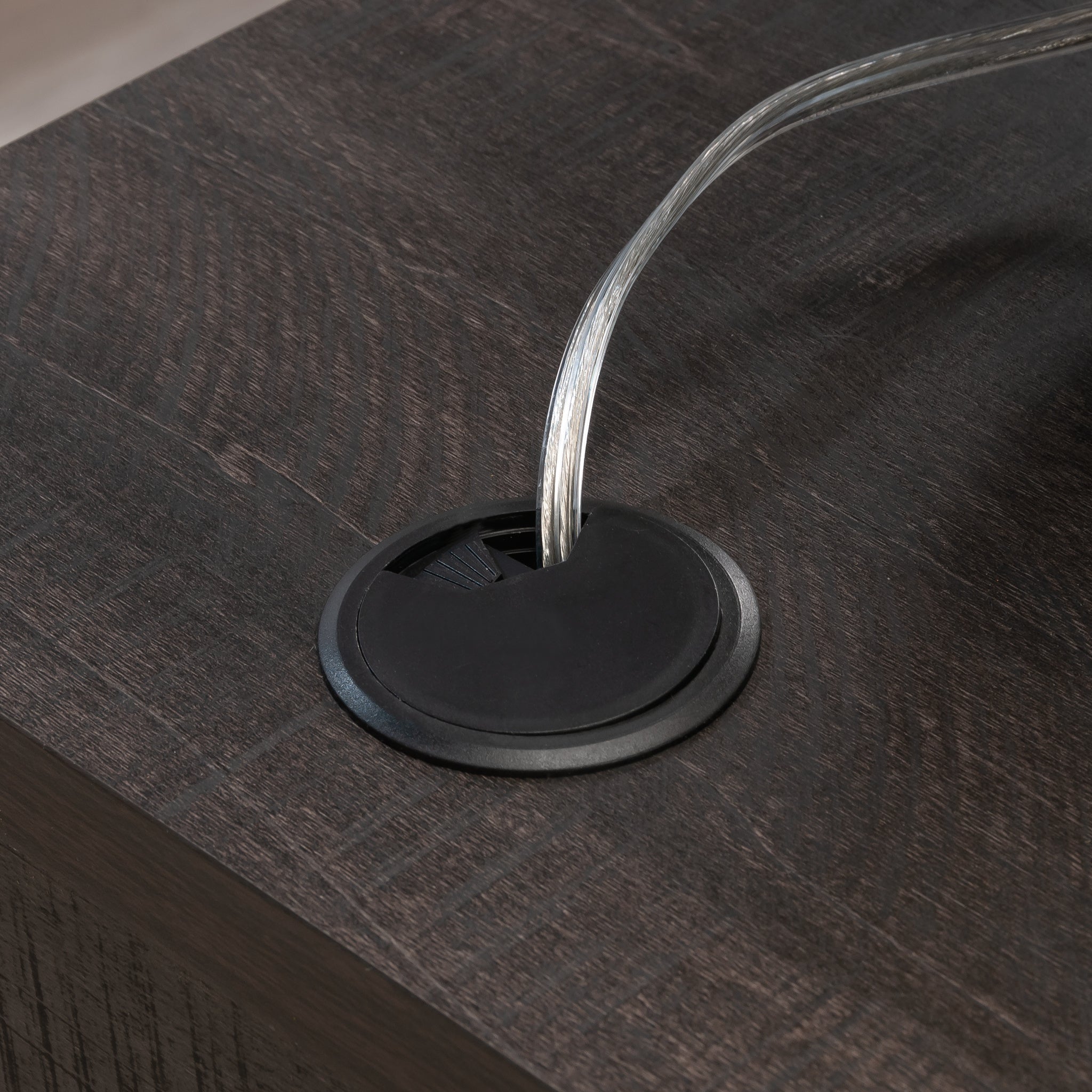 L-Shaped Desk, Black finish