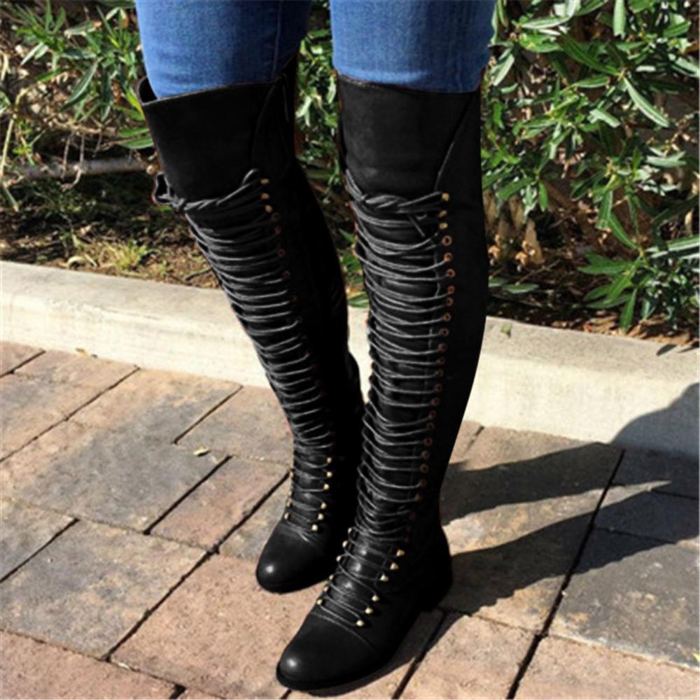 New Autumn Winter Over-the-Knee Plain Long Boots