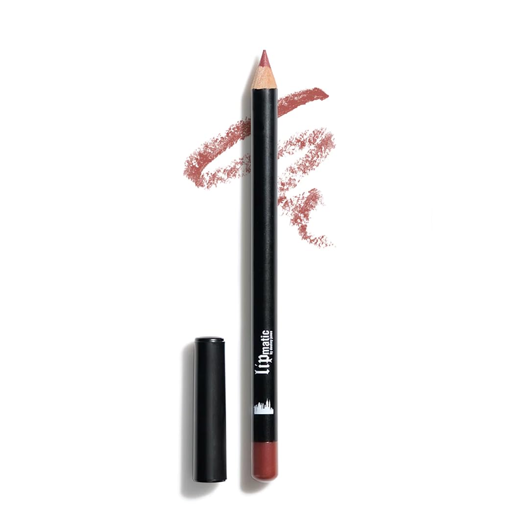 LipMatic Mocha Lip Liner - Modern Classic Lip Liner Long-Lasting Lip Pencil with Castor Oil Natural Ingredients Paraben and Cruelty-Free American Made- Dark Mocha Brown Shade