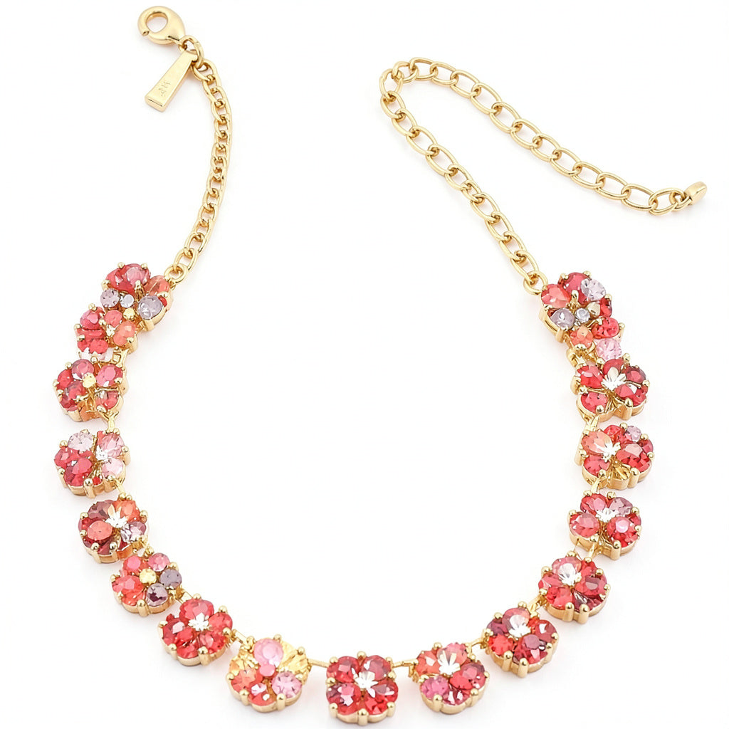 Inc Gold-Tone Pave Flower Strand Necklace, 17 + 3 Extender