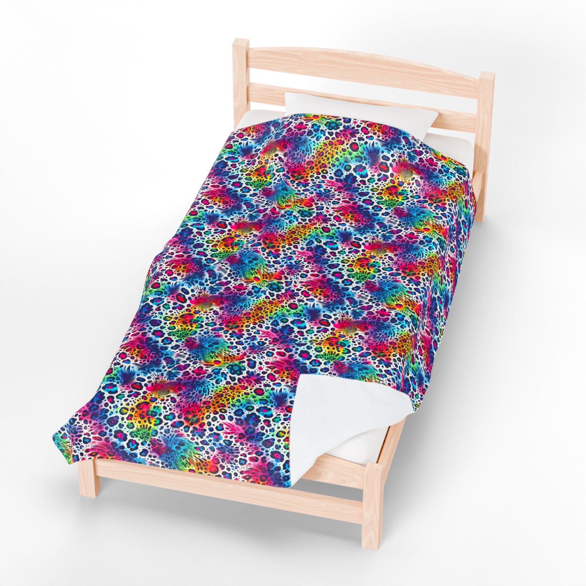 Bespattered Facade Neon Animal Print Velveteen Plush Blanket | 3 Sizes
