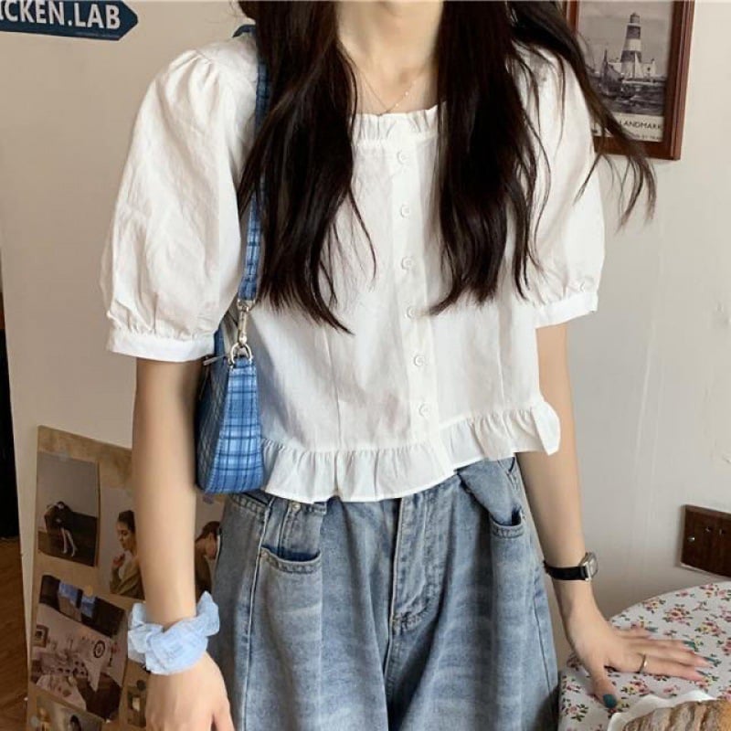 Women's White Summer Shirt with New Design