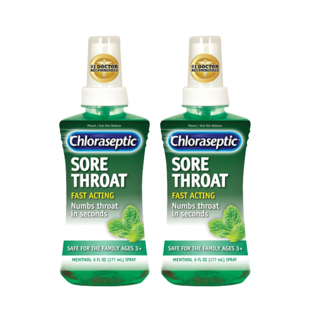 Chloraseptic Sore Throat Spray Menthol 6 fl oz (Pack of 2)