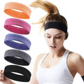 Workout Headbands for Women Men Non Slip Headband Breathable Sport Headbands Sweatbands Elastic Sport Hair Bands Moisture Wicking Headband with 5PCS