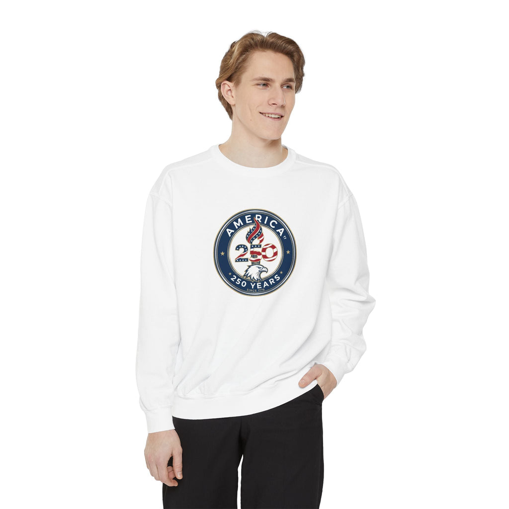 America 250 Years Badge -  Happy Birthday USA Sweatshirt