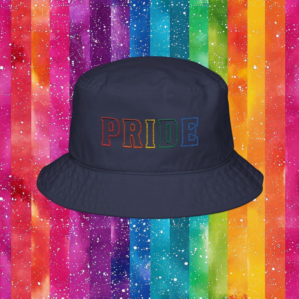 Bespattered Facade Rainbow LGBTQ+ Pride Embroidered Bucket Hat