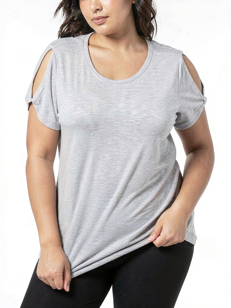 Ideology Performance Plus Size Cold-Shoulder T-Shirt, Size 3X