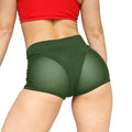 Women 2021 New Sexy Mesh High Waist Booty Shorts Pole Dance Shorts Hot Pants Bikini Shorts 5XL