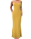 Long Bodycon Dress Maxi Bodycon Dress for Women Maxi Slip Dress Long Fitted Dresses for Women Fitted Maxi Dress Bodycon (US Alpha Small Regular Regular Yellow)