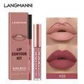 6 Color 2 In 1 Lip Liner & Gloss Set - Matte Finish