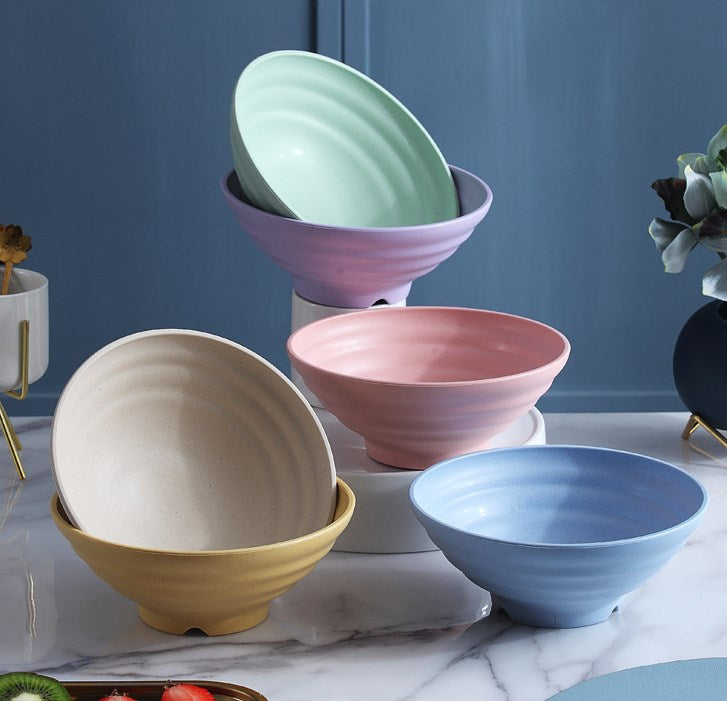 1-Piece Wheat Straw Bowl for Noodles, Rice, and Soup