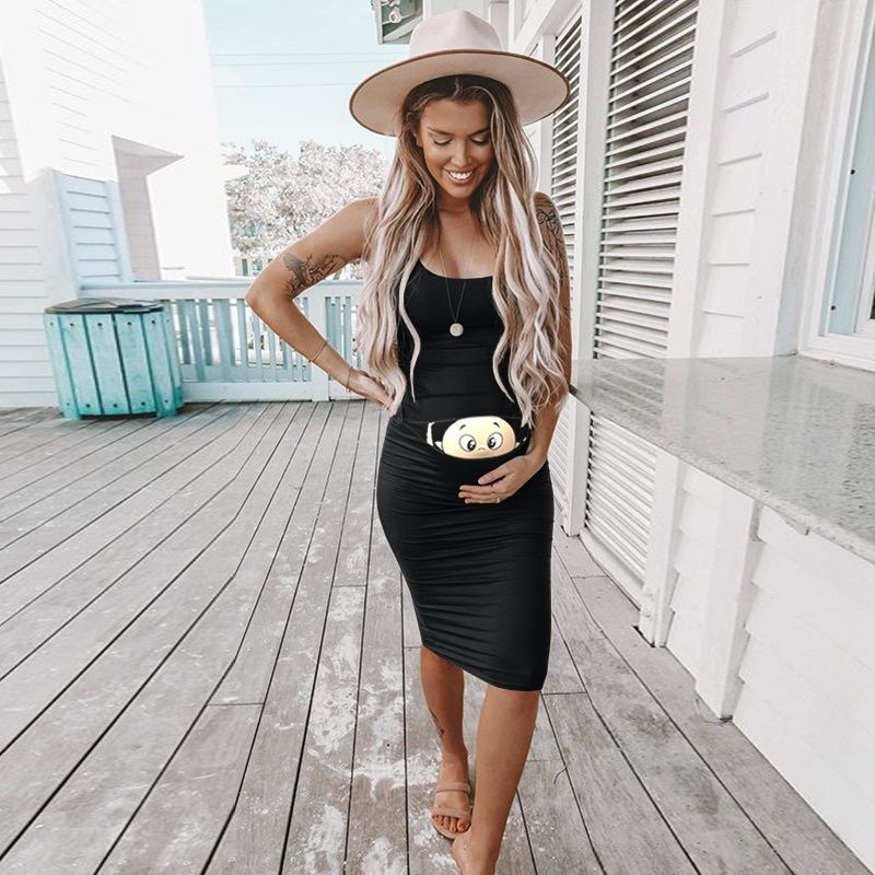 Maternity Long Dress - Elegant Pregnancy Dress