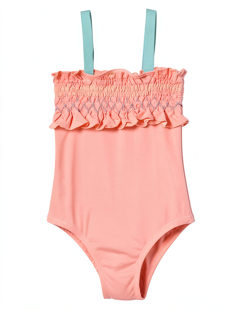 Penelope Mack Baby Girls Smocked One-Piece Swimsuit, Size 18Months