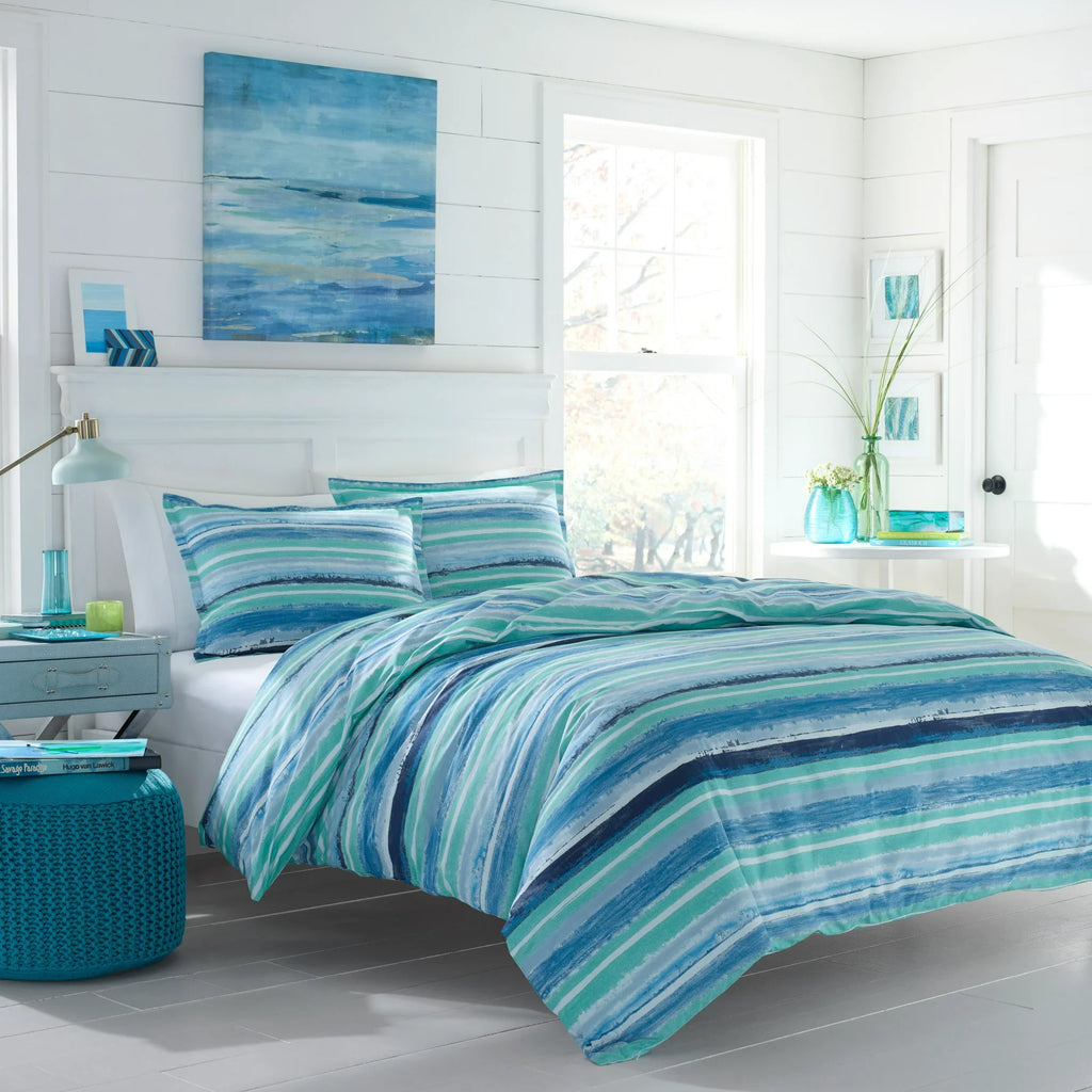 Poppy and Fritz Alex Bedding Collection Stripes Duvet Cover Set, Twin