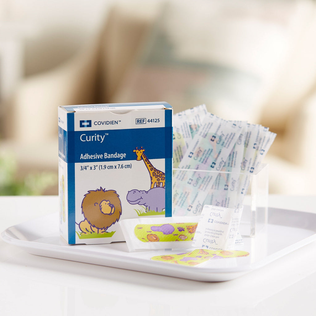 Curity™ Zoo Design Adhesive Strip, ¾ x 3 Inch 44125
