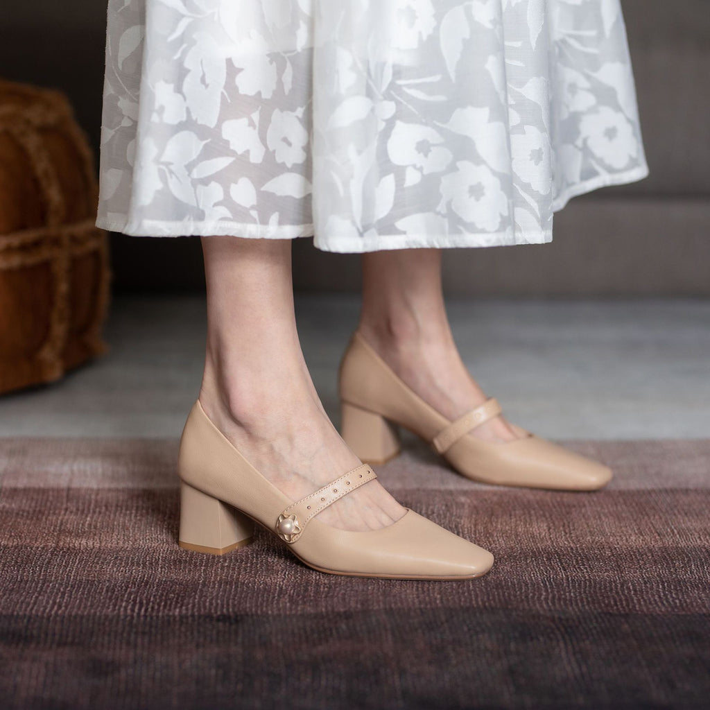 2020 New Women's Leather Mary Jane Heels (Retro Style)