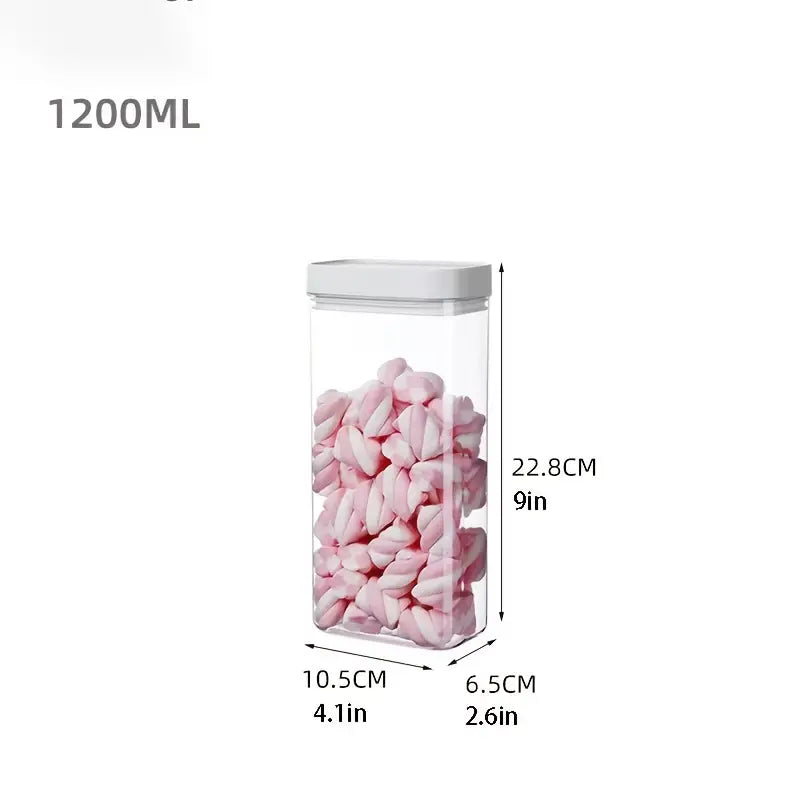3pc Airtight Food Storage Jars for Kitchen Snacks