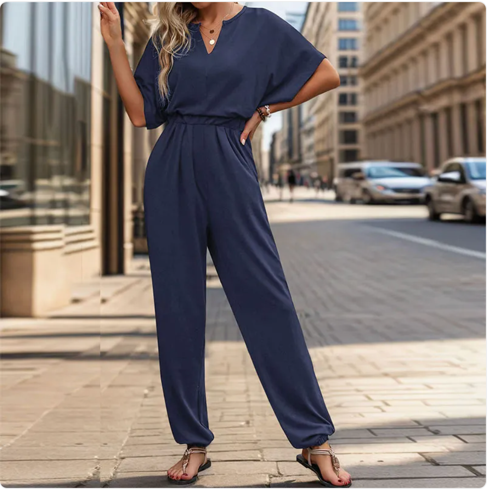 Women's Casual Solid Color Summer Jumpsuit