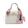 2020 New Women's Kelly Style Stone Pattern PU Handbag