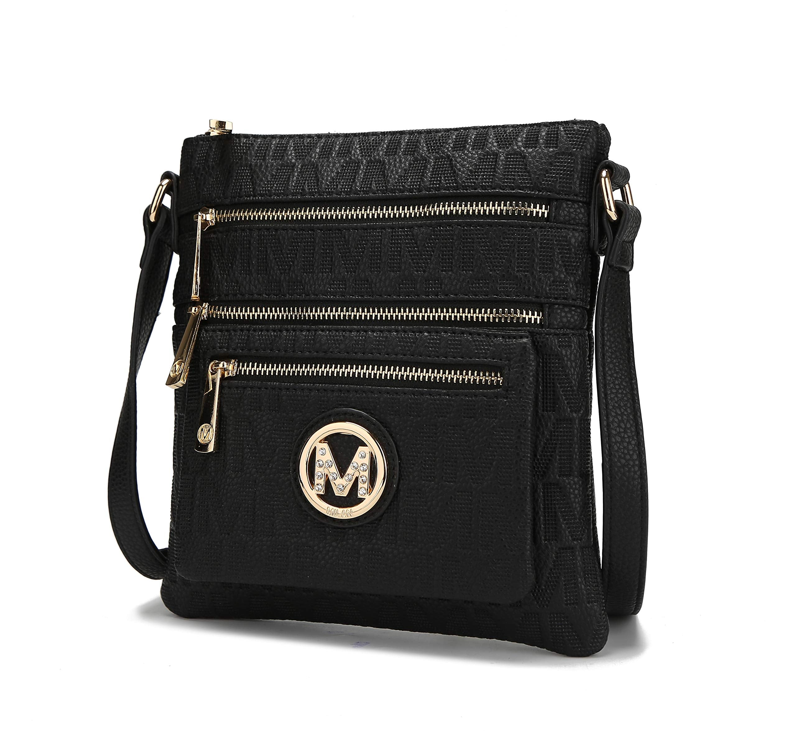 MKF Collection Womens Crossbody Bag PU Leather Adjustable Strap Handbag Side Crossover Bag Purse Shoulder Bag by Mia K