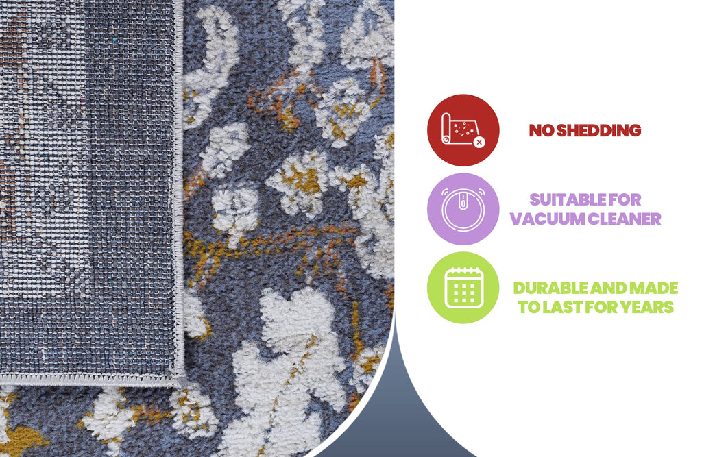 NAAR PAYAS Collection 2X3 Blue / Traditional Doormat Rug