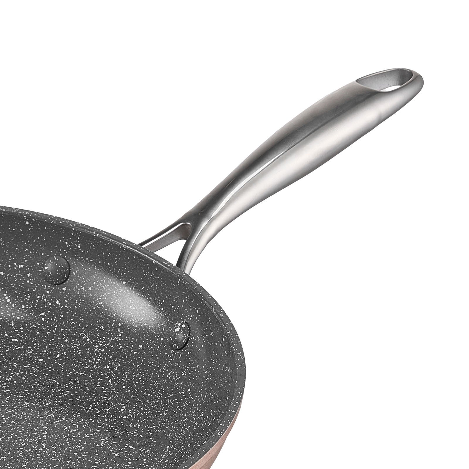 3 Piece Frying Pan Aluminum Skillet Set 8 10 12 in Handle Pre-Seasoned Grey