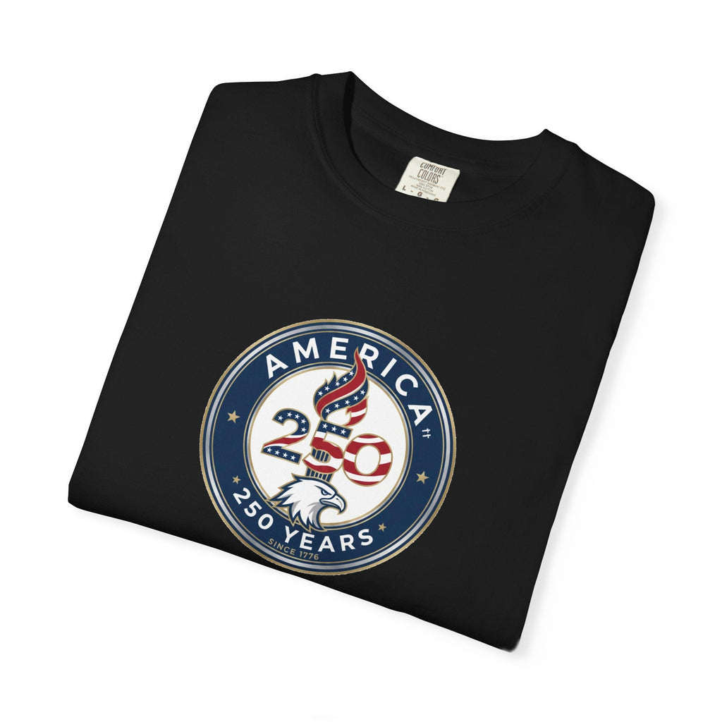 America 250 – “America 250 Years Badge” Happy Birthday USA T-Shirt