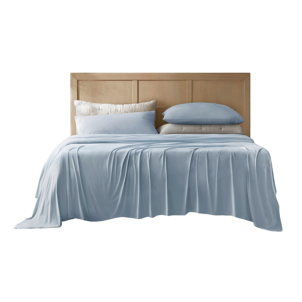 4-Piece Queen Stretch Jersey Sheet Set,Blue