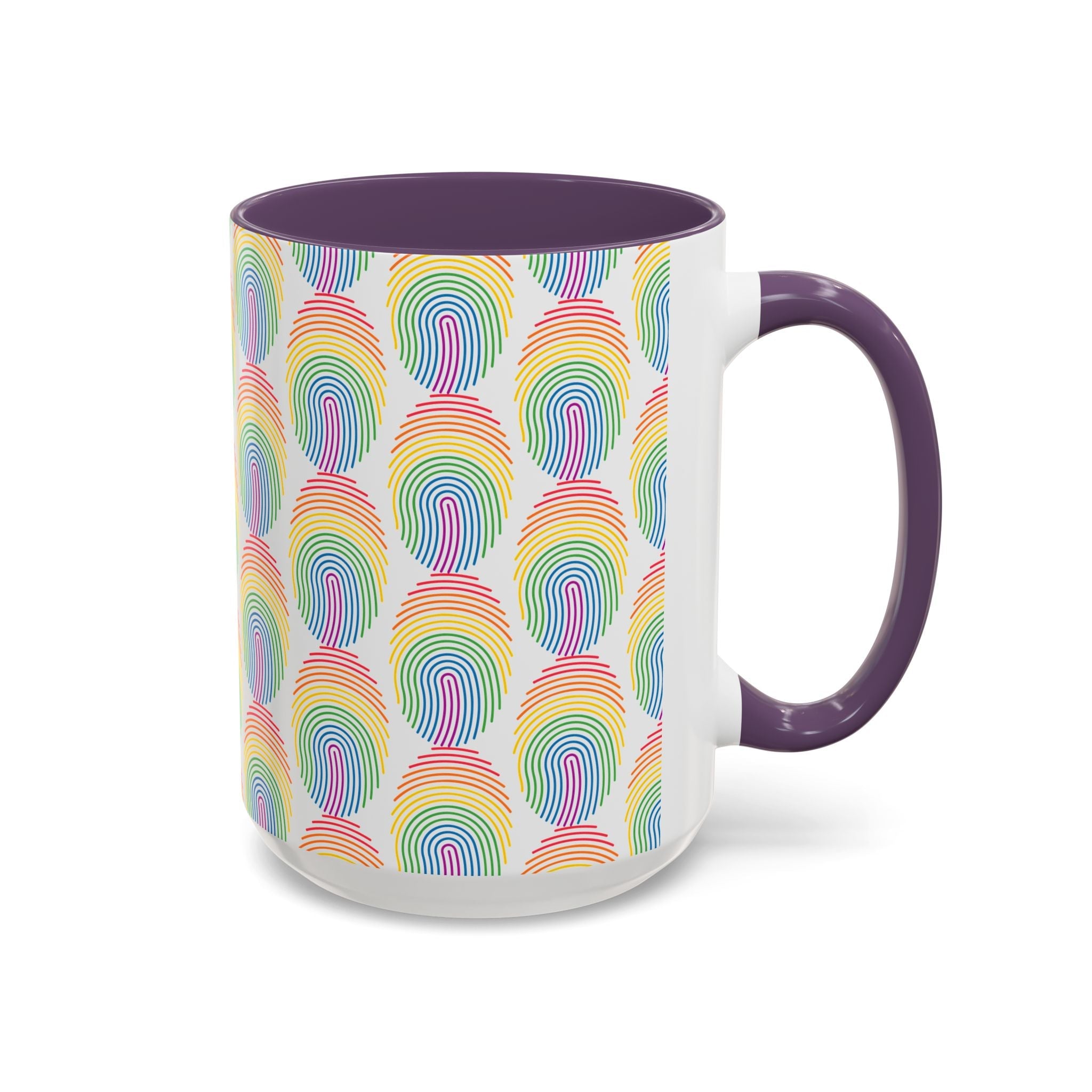Bespattered Facade Rainbow Fingerprint Mug | Eight Colors | 11oz or 15oz