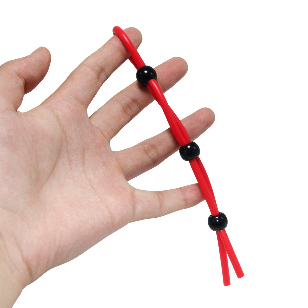 Red Silicone Delay Ring for Couples' Pleasure Use