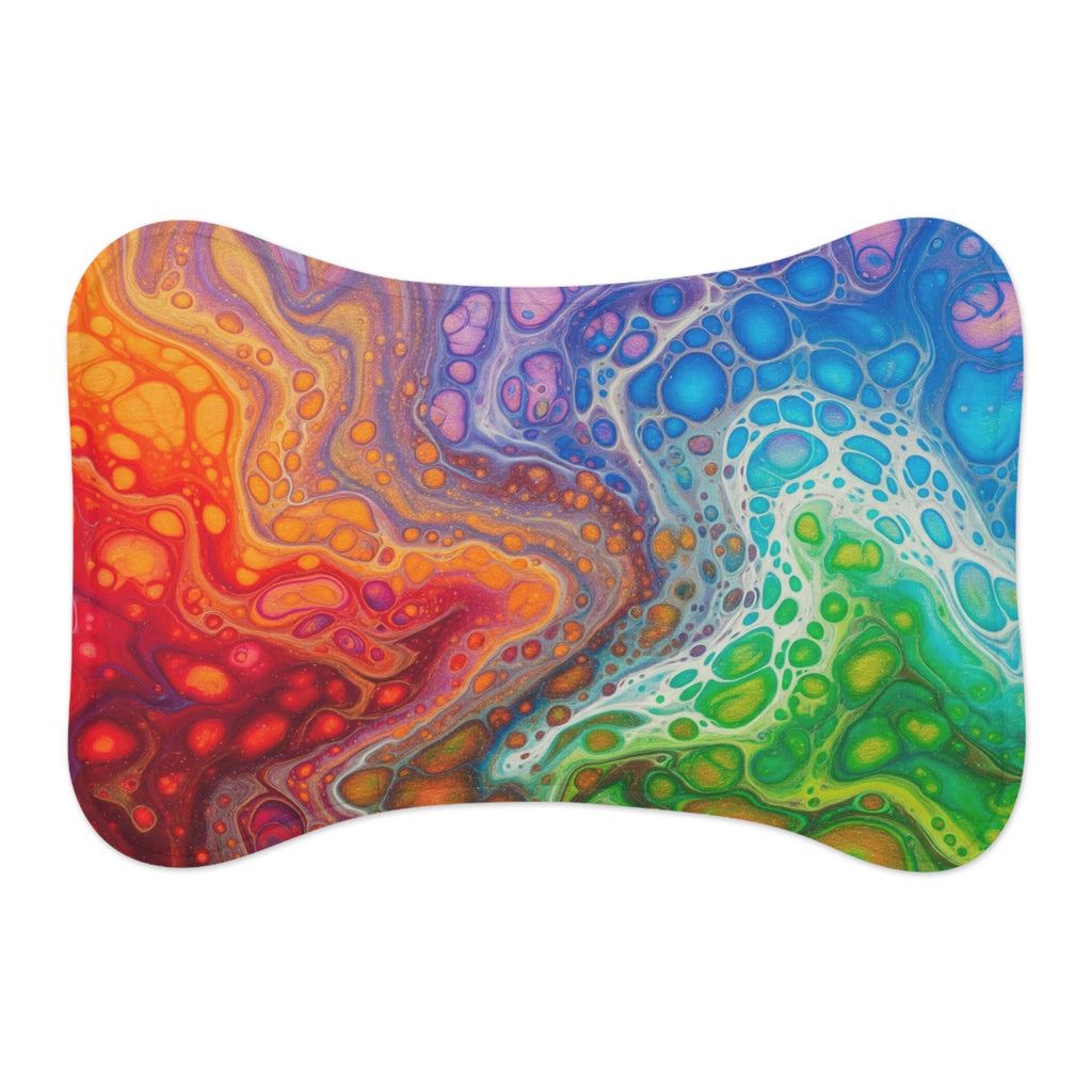 Bespattered Facade Colorful Flow Pet Feeding Mats (3 Shapes)
