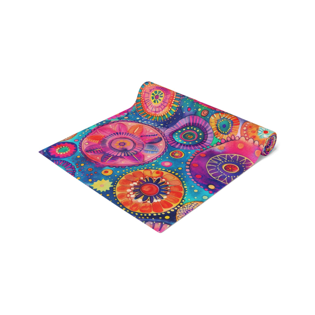 Bespattered Facade Colorful Circles Table Runner (2 sizes)