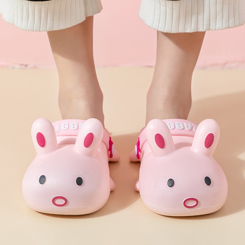 Cute Cartoon Rabbit Slippers with Non-Slip Thick Sole