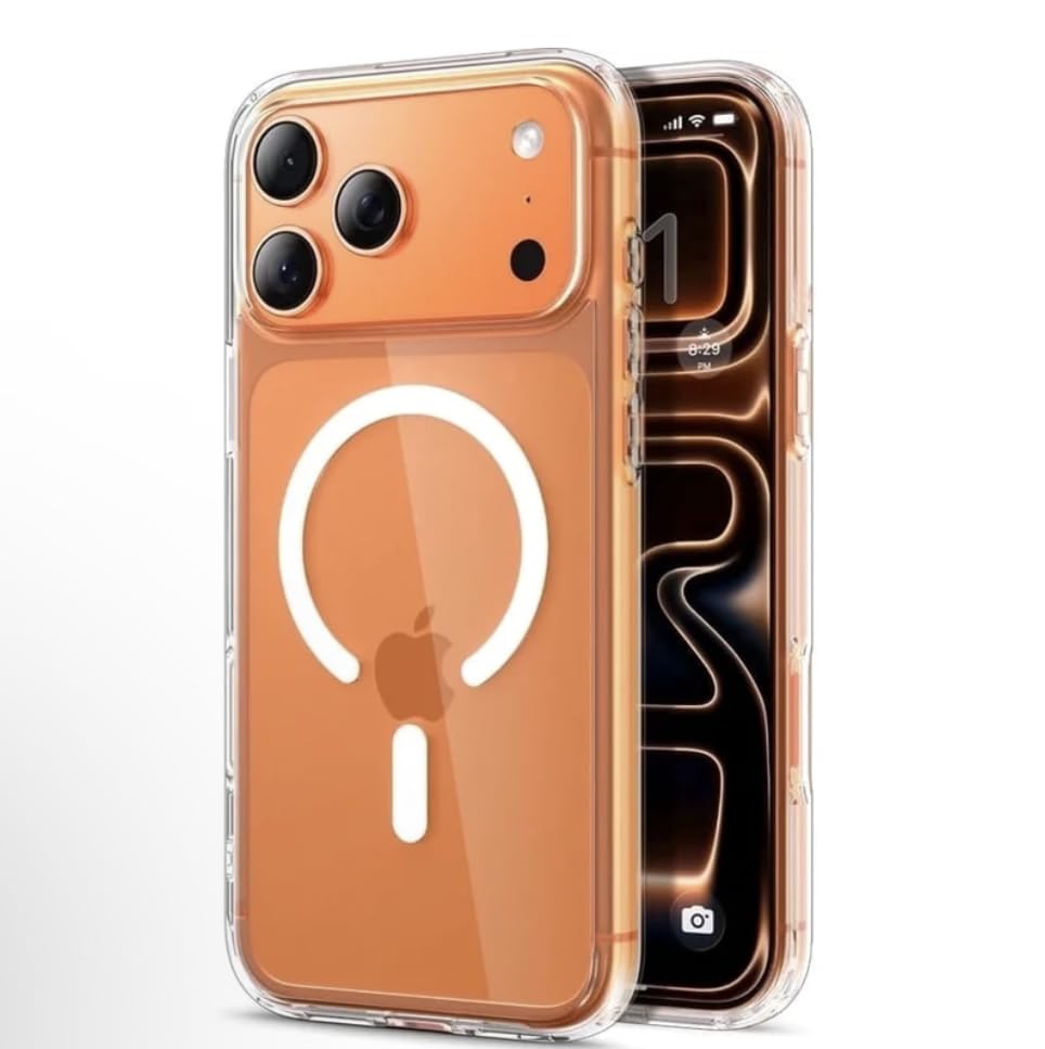Clear Case for iPhone 17 Pro Max, Shockproof, Slim-Fit Cover, Military Grade Drop Protection, Transparent