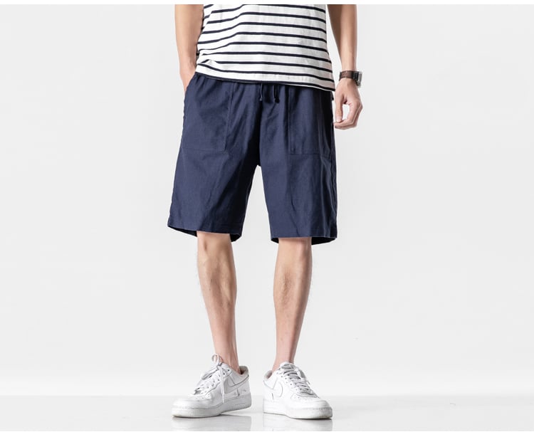 Men's Casual Five-Point Mid-Length Workwear Pants