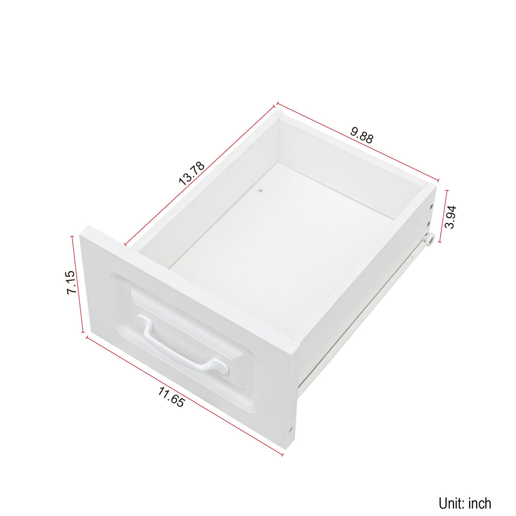 L-Shaped Corner Computer Desk  for Home Office or Study desk, Study Modern Style Table with Drawers, Bookshelf & Hutch, 2-in-1 L-Shaped Design, Large Working Space,white