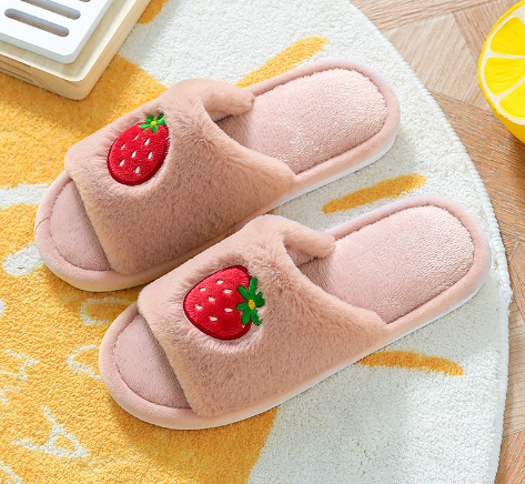 Cute Non-slip Plush Slippers for Warm Home Comfort