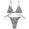 Juntong 2023 New Sexy Ruffled Print Bikini Set