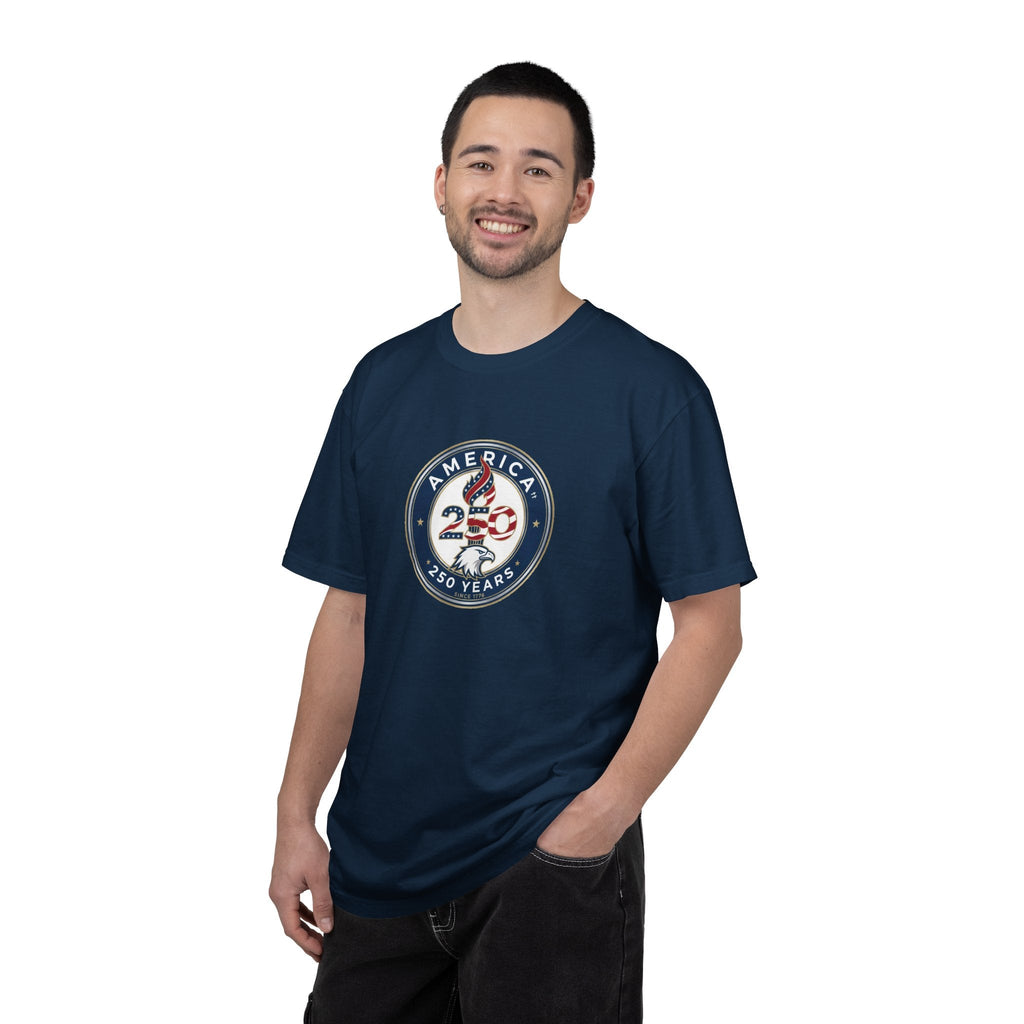 America 250 – “America 250 Years Badge” Happy Birthday USA T-Shirt